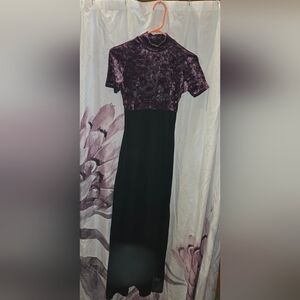 Carling purple and black dress. Dragon on chest size 1 has damage near bottom